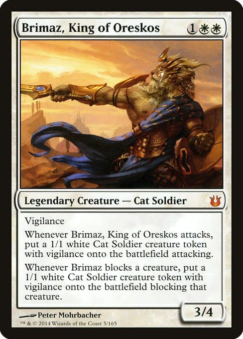 Brimaz, King of Oreskos from Born of the Gods (Mythic)
