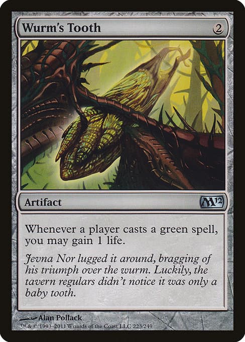 Wurm's Tooth from Magic 2012 (Uncommon)