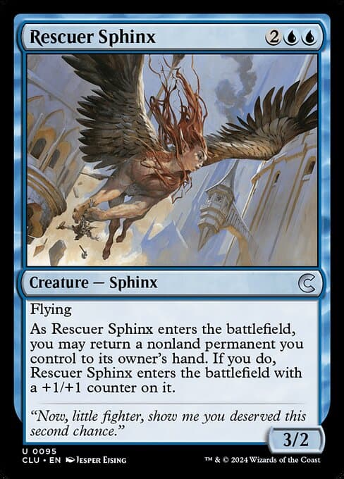 Rescuer Sphinx from Ravnica: Clue Edition (Uncommon)