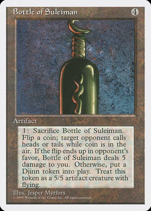 Bottle of Suleiman from Fourth Edition (Rare)