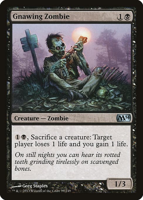 Gnawing Zombie from Magic 2014 (Uncommon)