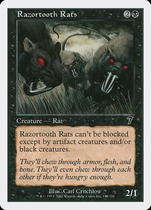 Razortooth Rats from Seventh Edition (Common)