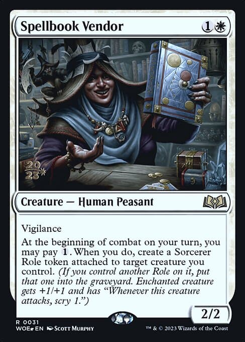Spellbook Vendor from Wilds of Eldraine Promos (Rare)