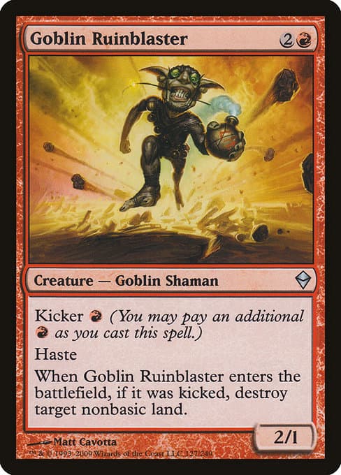 Goblin Ruinblaster from Zendikar (Uncommon)