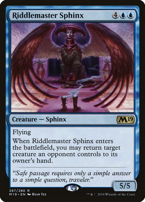 Riddlemaster Sphinx from Core Set 2019 (Rare)