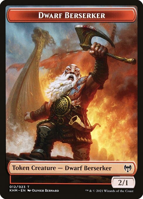 Dwarf Berserker from Kaldheim Tokens (Common)