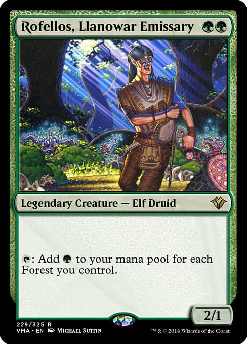 Rofellos, Llanowar Emissary from Vintage Masters (Rare)