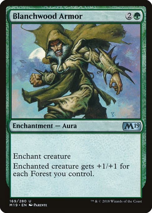 Blanchwood Armor from Core Set 2019 (Uncommon)