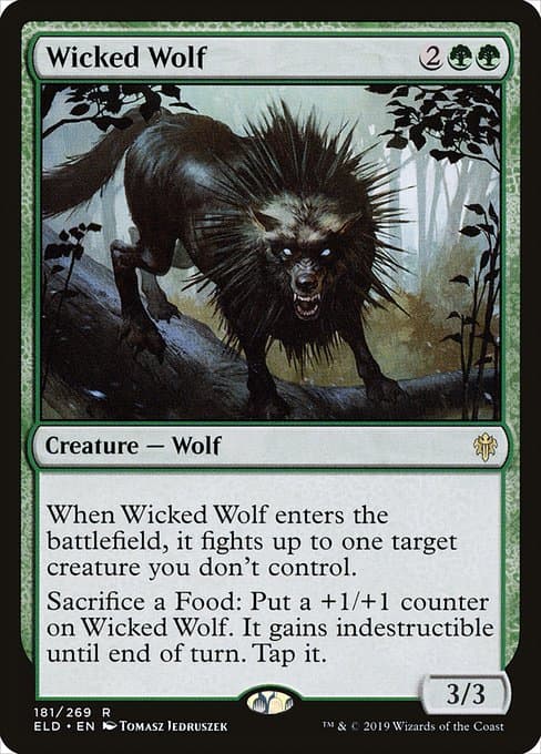 Wicked Wolf from Throne of Eldraine (Rare)