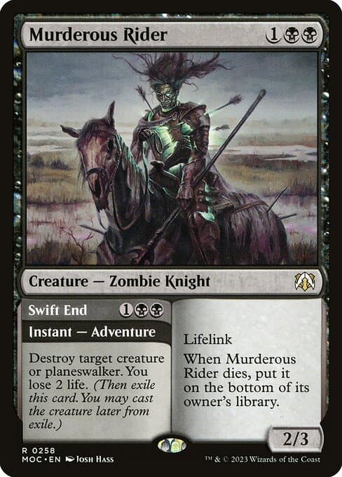 Murderous Rider // Swift End from March of the Machine Commander (Rare)