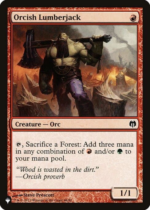 Orcish Lumberjack from The List (Common)