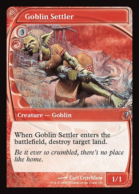 Goblin Settler from Mystery Booster 2 (Uncommon)