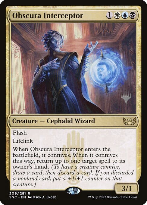 Obscura Interceptor from Streets of New Capenna Promos (Rare)