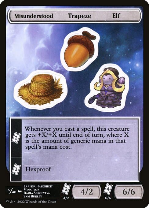 Misunderstood Trapeze Elf from Unfinity Sticker Sheets (Common)