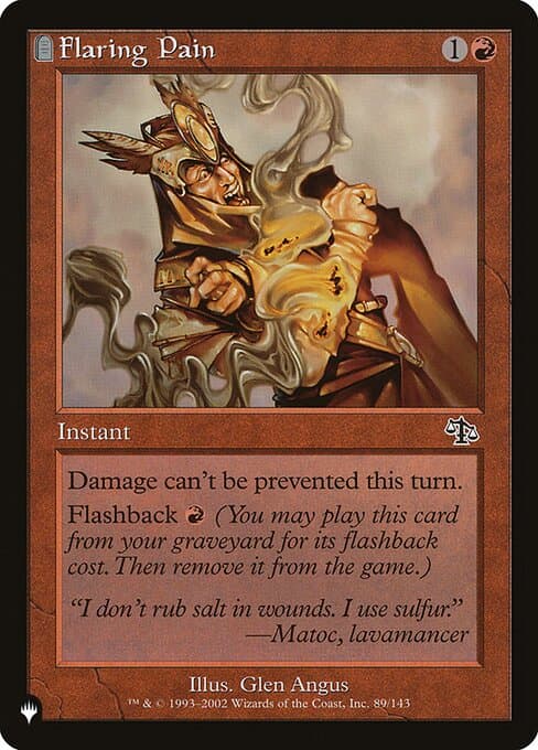 Flaring Pain from The List (Common)