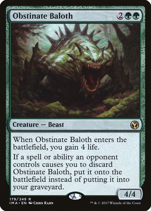 Obstinate Baloth from Iconic Masters (Rare)