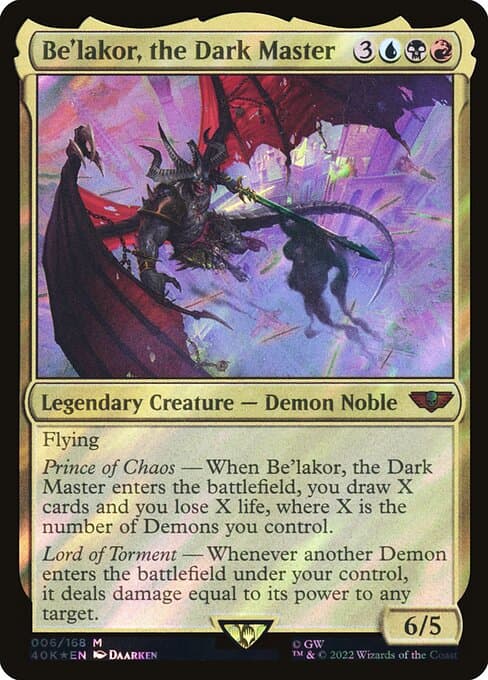 Be'lakor, the Dark Master from Warhammer 40,000 Commander (Mythic)