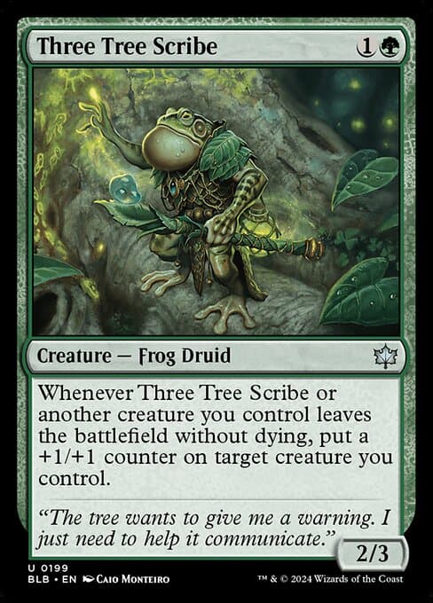 Three Tree Scribe from Bloomburrow (Uncommon)