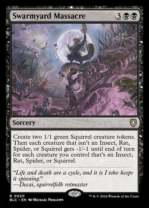 Swarmyard Massacre from Bloomburrow Commander (Rare)