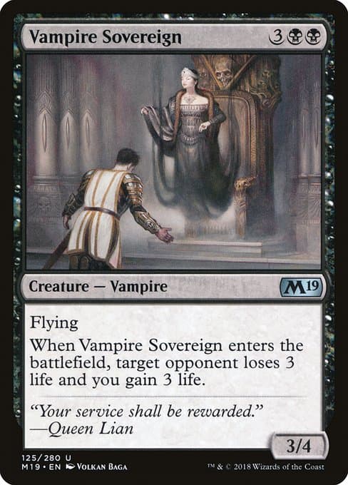 Vampire Sovereign from Core Set 2019 (Uncommon)