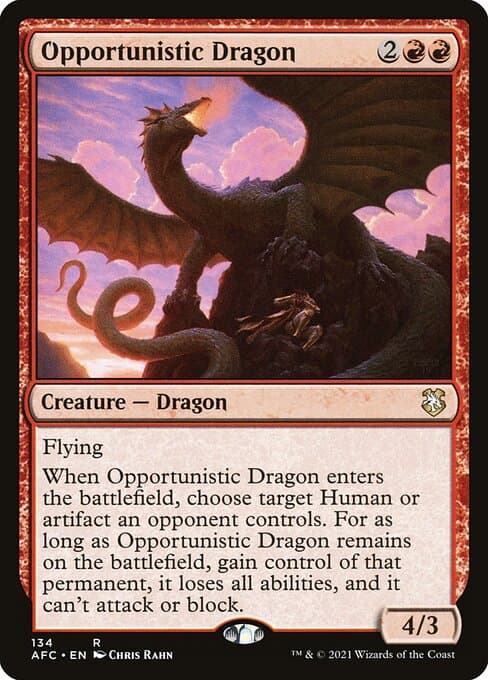Opportunistic Dragon from Forgotten Realms Commander (Rare)