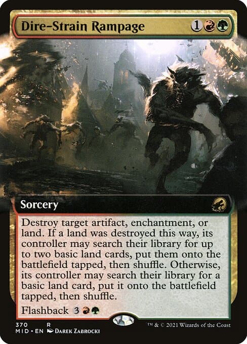 Dire-Strain Rampage from Innistrad: Midnight Hunt (Rare)