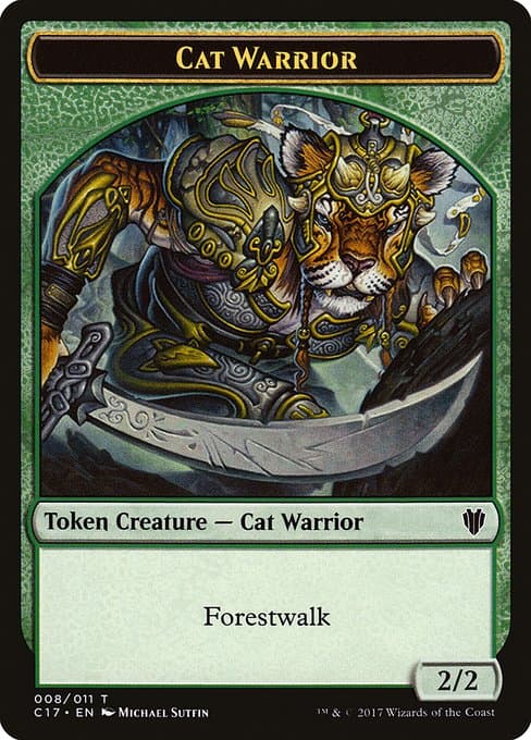Cat Warrior from Commander 2017 Tokens (Common)