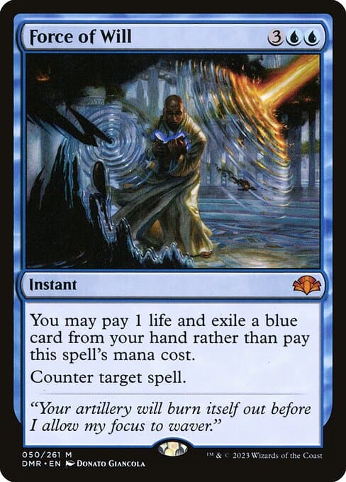 Force of Will from Dominaria Remastered (Mythic)