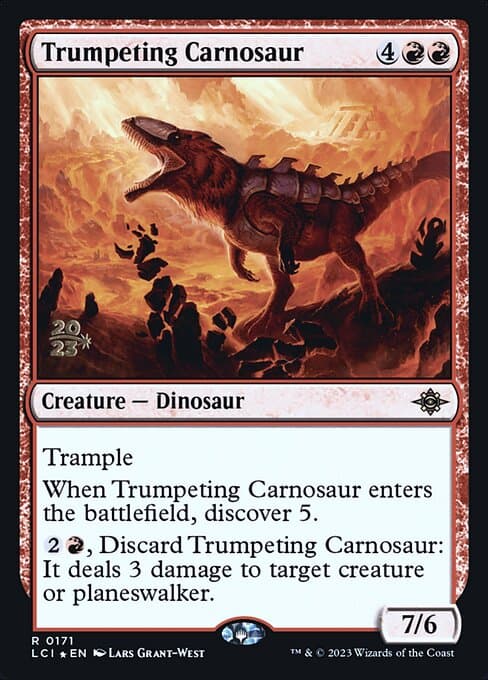 Trumpeting Carnosaur from The Lost Caverns of Ixalan Promos (Rare)