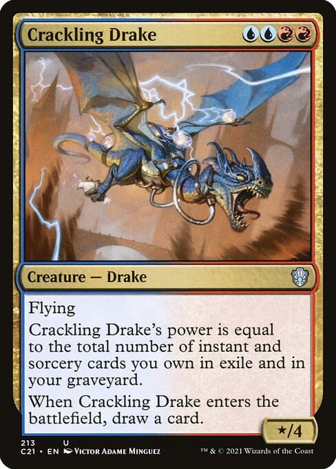 Crackling Drake from Commander 2021 (Uncommon)