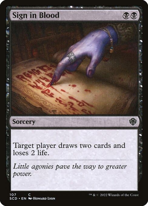 Sign in Blood from Starter Commander Decks (Common)