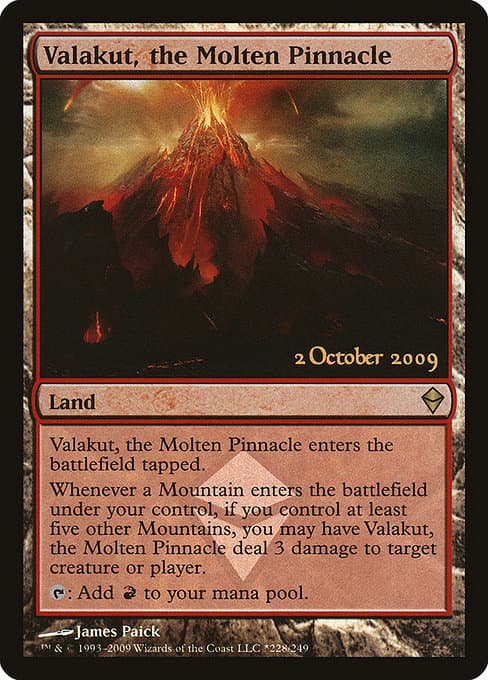 Valakut, the Molten Pinnacle from Zendikar Promos (Rare)