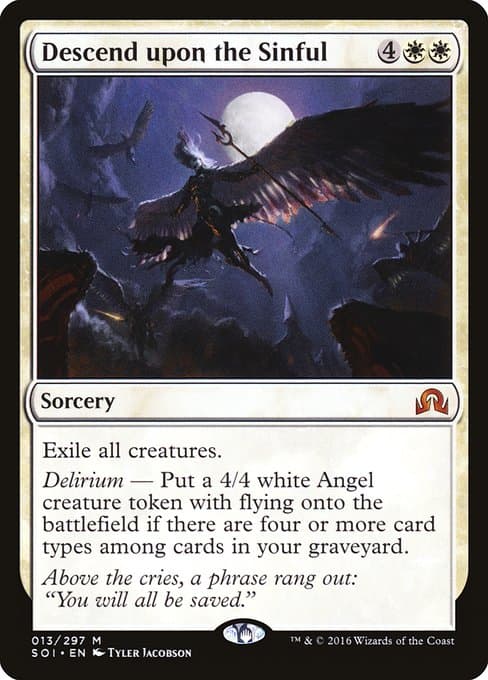 Descend upon the Sinful from Shadows over Innistrad (Mythic)