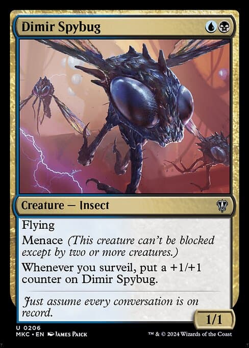 Dimir Spybug from Murders at Karlov Manor Commander (Uncommon)