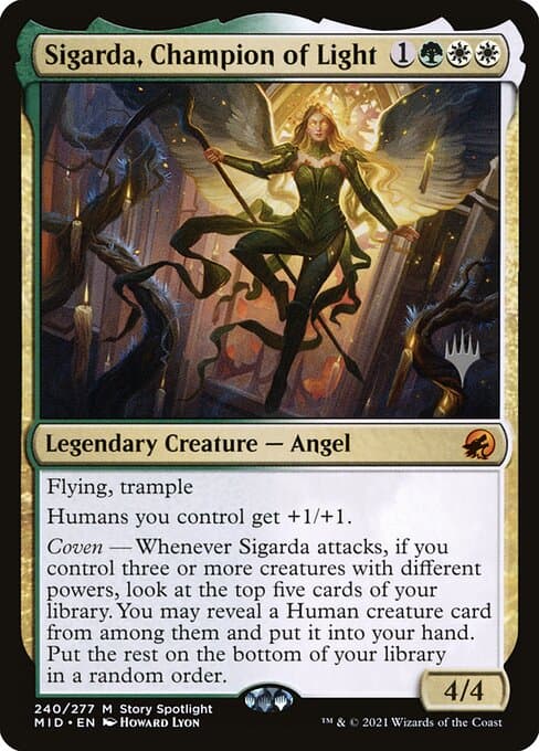 Sigarda, Champion of Light from Innistrad: Midnight Hunt Promos (Mythic)
