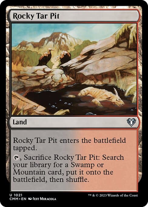 Rocky Tar Pit from Commander Masters (Uncommon)