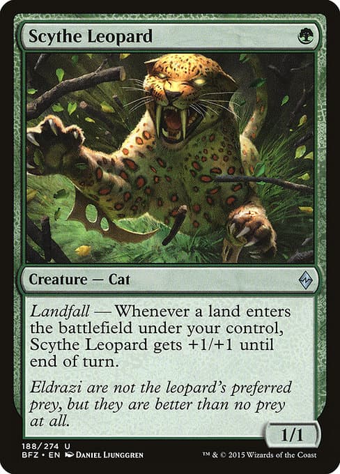 Scythe Leopard from Battle for Zendikar (Uncommon)