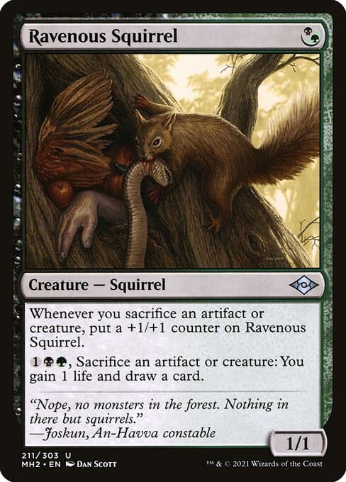 Ravenous Squirrel from Modern Horizons 2 (Uncommon)
