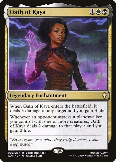 Oath of Kaya from War of the Spark Promos (Rare)