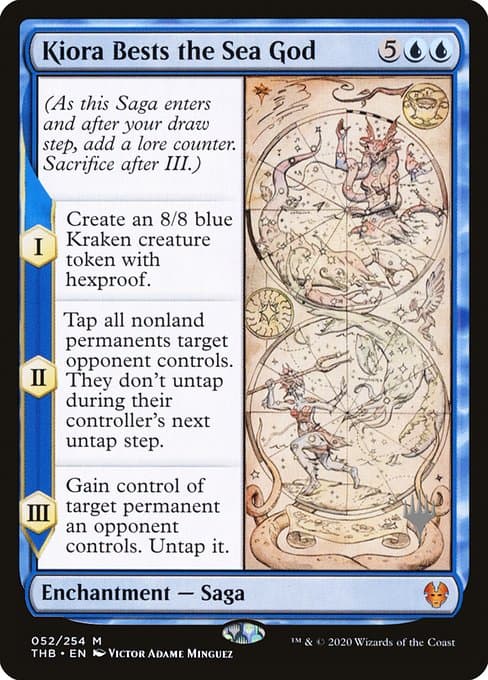 Kiora Bests the Sea God from Theros Beyond Death Promos (Mythic)