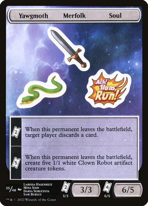 Yawgmoth Merfolk Soul from Unfinity Sticker Sheets (Common)