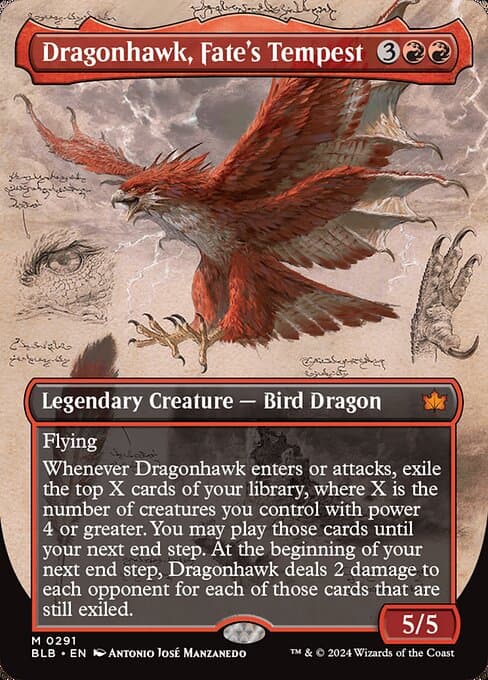 Dragonhawk, Fate's Tempest from Bloomburrow (Mythic)