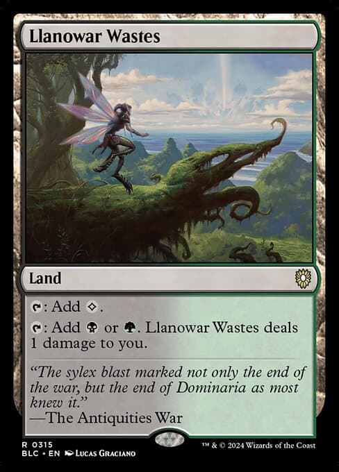 Llanowar Wastes from Bloomburrow Commander (Rare)