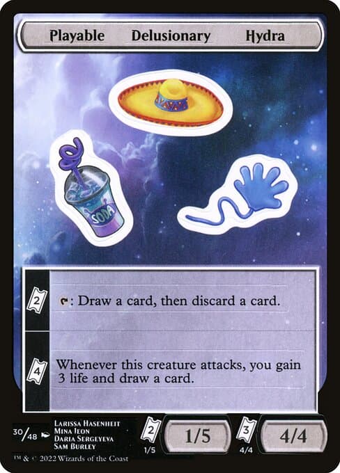 Playable Delusionary Hydra from Unfinity Sticker Sheets (Common)