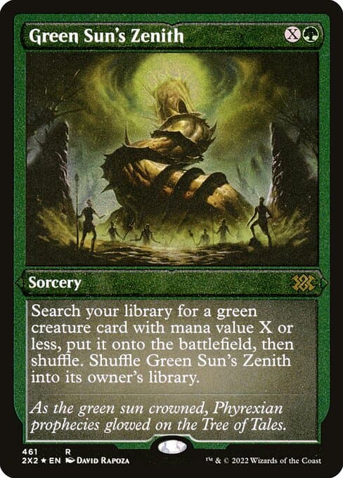 Green Sun's Zenith from Double Masters 2022 (Rare)
