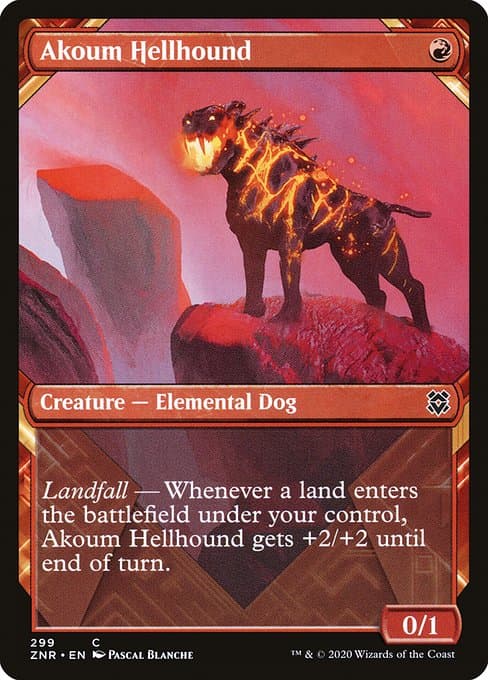 Akoum Hellhound from Zendikar Rising (Common)