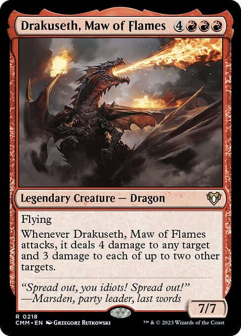 Drakuseth, Maw of Flames from Commander Masters (Rare)