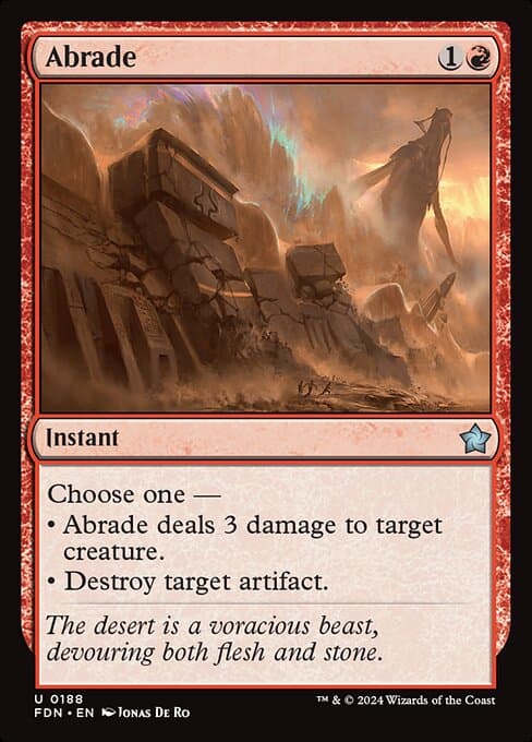 Abrade from Foundations (Uncommon)