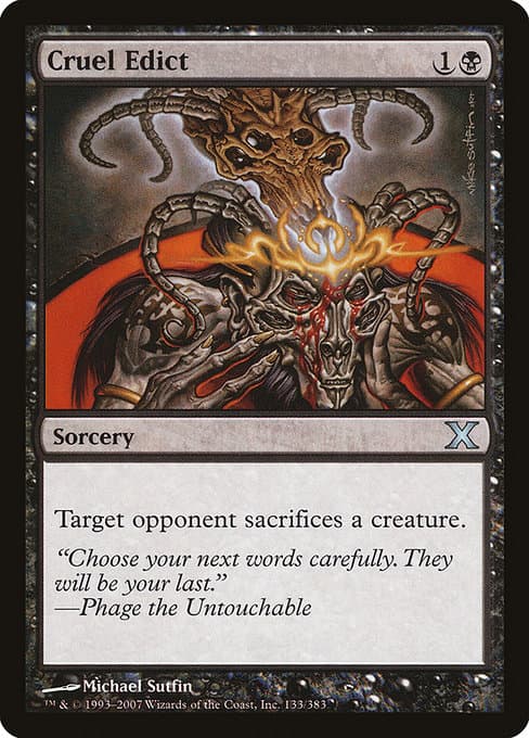 Cruel Edict from Tenth Edition (Uncommon)