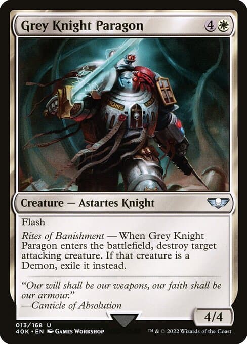 Grey Knight Paragon from Warhammer 40,000 Commander (Uncommon)